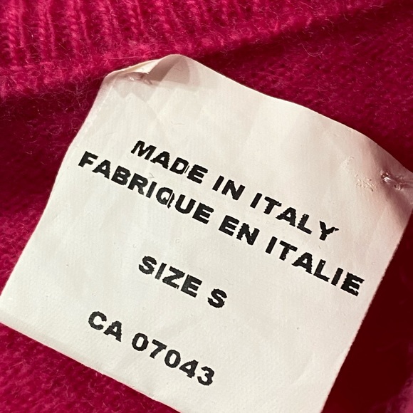 Vintage David Brown Wool Quarter Buttoned Mock Neck in Pink Oversized size S - Picture 8 of 11